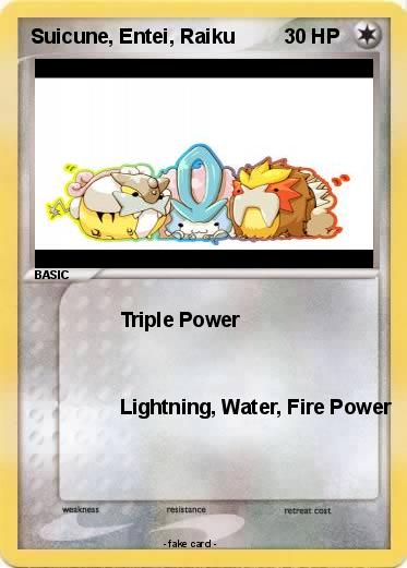 Pokemon Suicune, Entei, Raiku