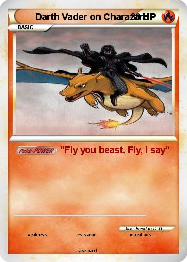 Pokemon Darth Vader on Charazard