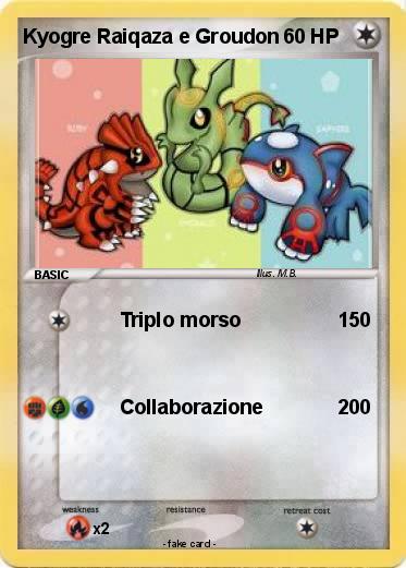 Pokemon Kyogre Raiqaza e Groudon