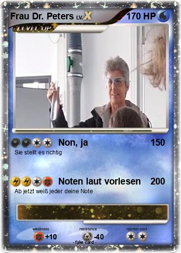 Pokemon Frau Dr. Peters