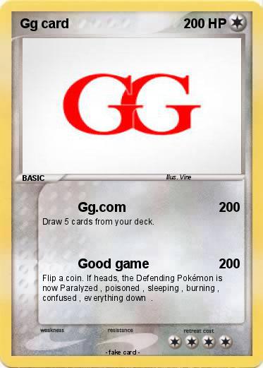 Pokemon Gg card