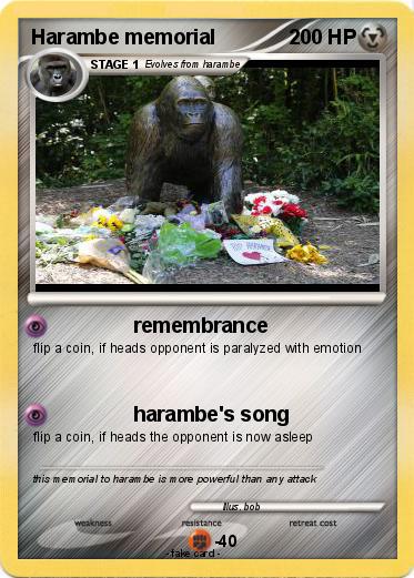 Pokemon Harambe memorial