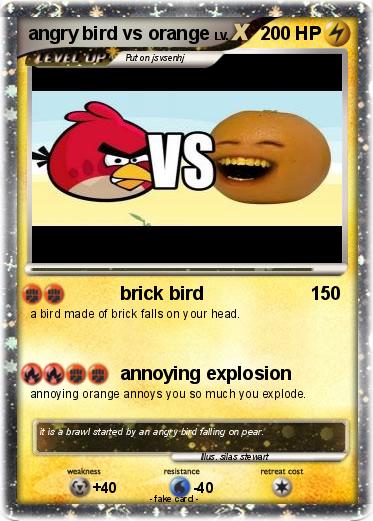 Pokemon angry bird vs orange
