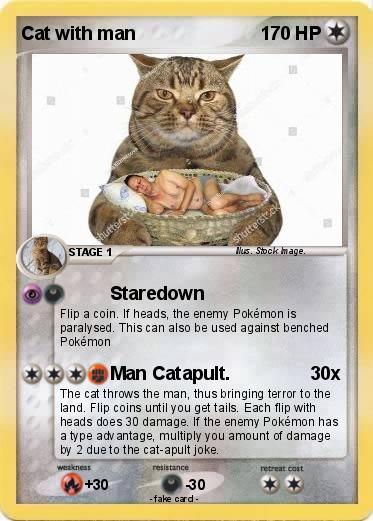 Pokemon Cat with man
