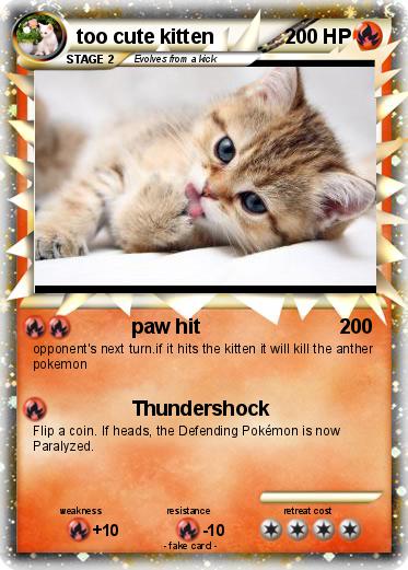 Pokemon too cute kitten