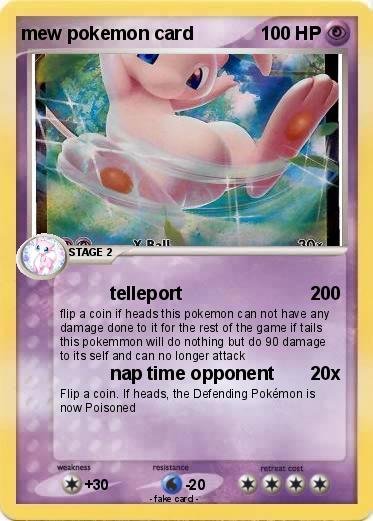 Pokemon mew pokemon card