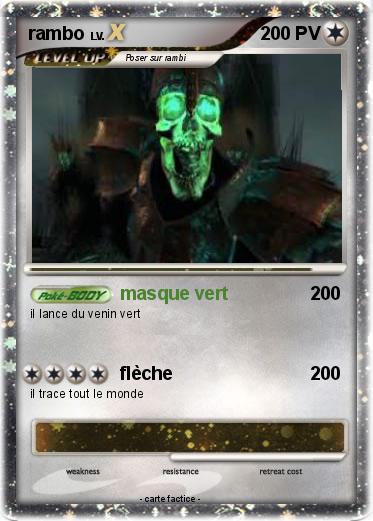 Pokémon rambo 241 241 - masque vert - Ma carte Pokémon