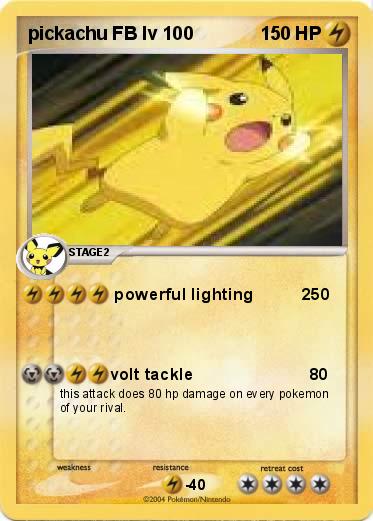 Pokemon pickachu FB lv 100