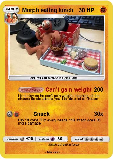 Pokemon Morph eating lunch