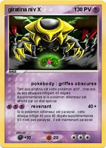 Pokemon giratina niv X