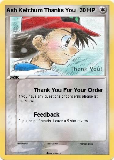 Pokemon Ash Ketchum Thanks You