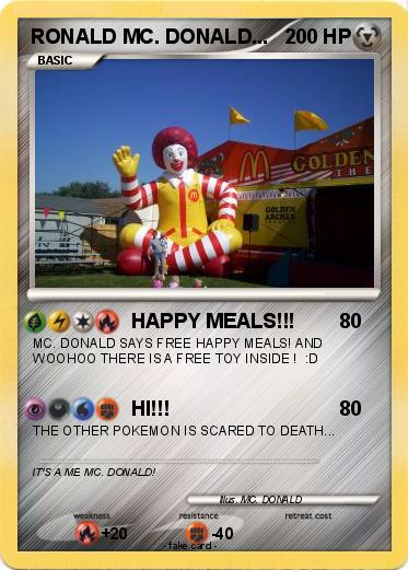 Pokemon RONALD MC. DONALD...