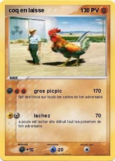 Pokemon coq en laisse
