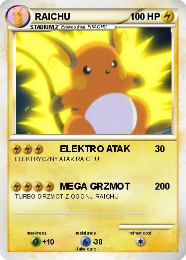 Pokemon RAICHU
