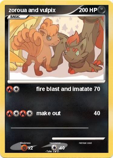 Pokemon zoroua and vulpix