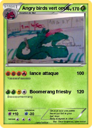 Pokemon Angry birds vert omar
