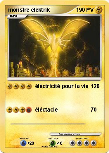 Pokemon monstre elektrik