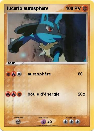 Pokemon lucario aurasphère