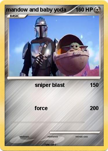 Pokemon mandow and baby yoda