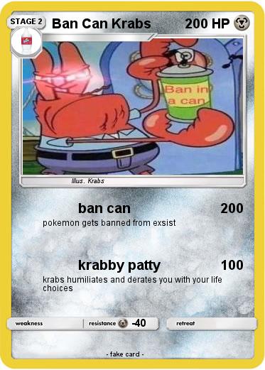 Pokemon Ban Can Krabs