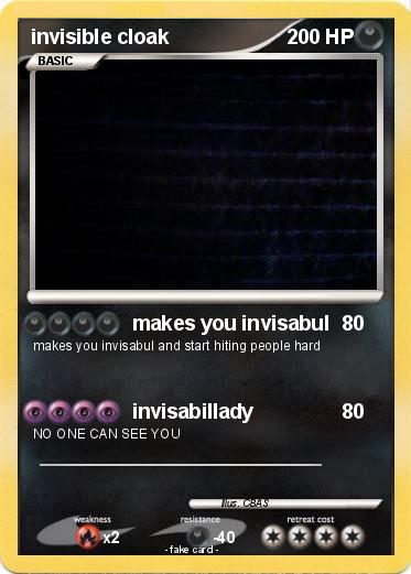 Pokemon invisible cloak