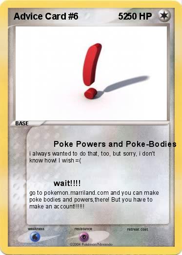 Pokemon Advice Card #6                52