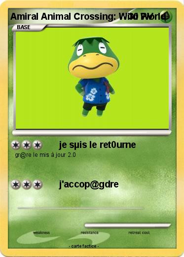 Pokemon Amiral Animal Crossing: Wild World