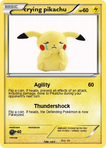 Pokemon crying pikachu