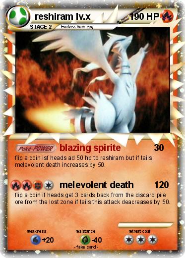 Pokemon reshiram lv.x