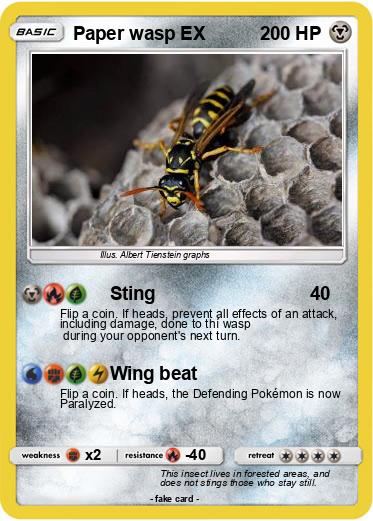 Pokemon Paper wasp EX