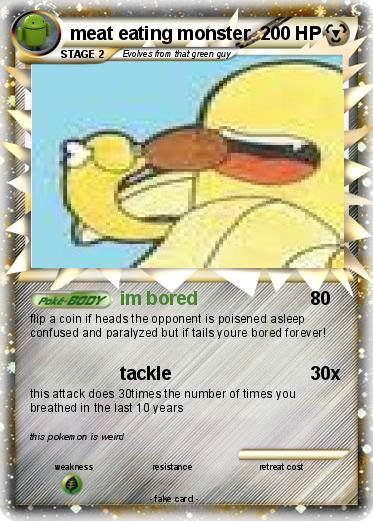 Pokemon meat eating monster