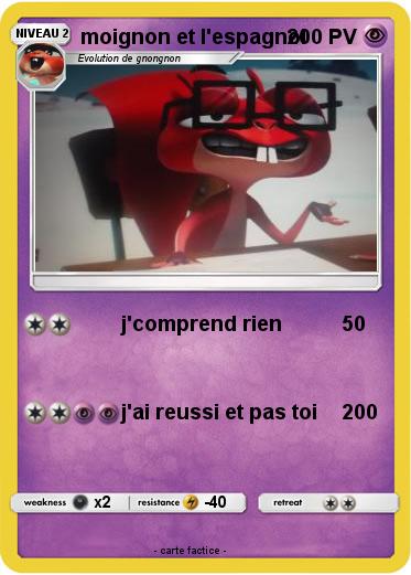 Pokemon moignon et l'espagnol