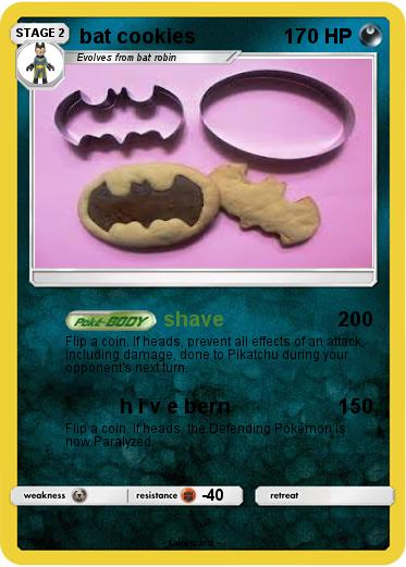 Pokemon bat cookies