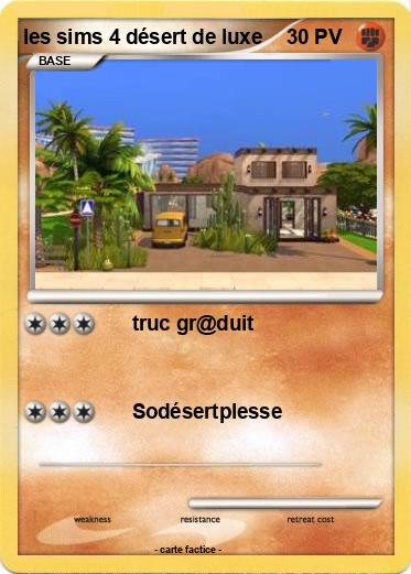 Pokemon les sims 4 désert de luxe