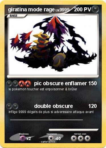 Pokemon giratina mode rage