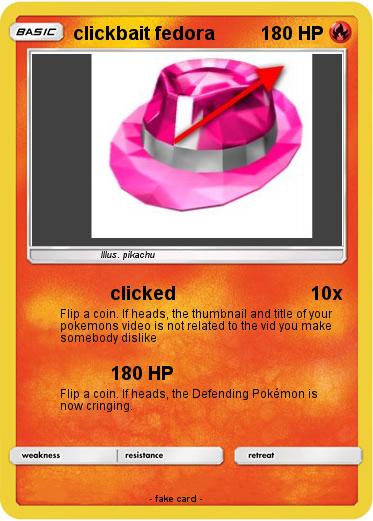 Pokemon clickbait fedora