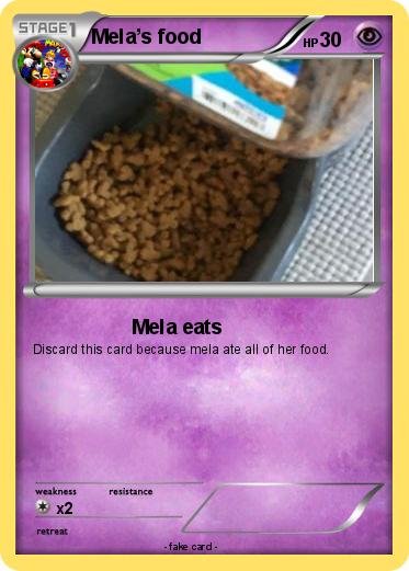 Pokemon Mela’s food
