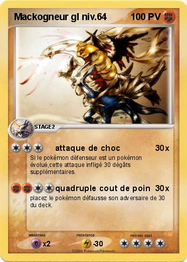 Pokemon Mackogneur gl niv.64