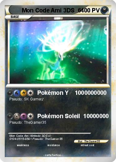 Pokemon Mon Code Ami 3DS  6400