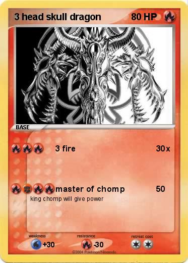 Pokemon 3 head skull dragon