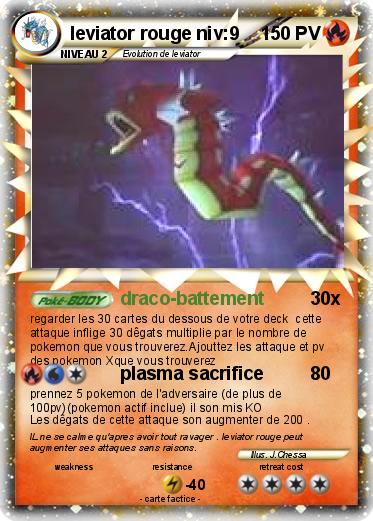 Pokemon leviator rouge niv:9