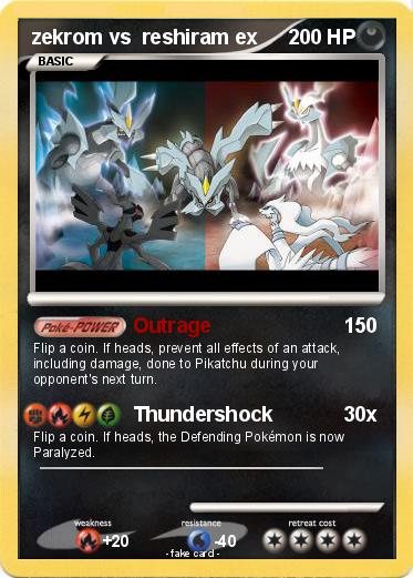 Pokemon zekrom vs  reshiram ex