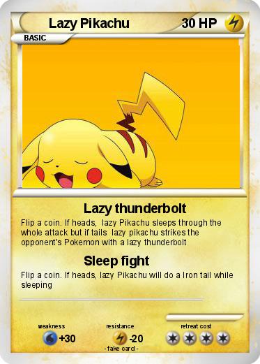 Pokemon Lazy Pikachu
