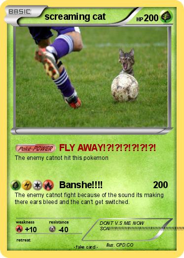 Pokemon screaming cat