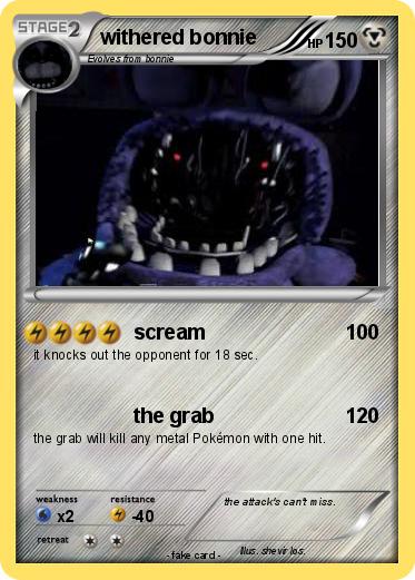 Pokemon withered bonnie