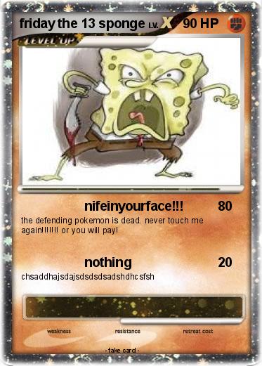 Pokemon friday the 13 sponge