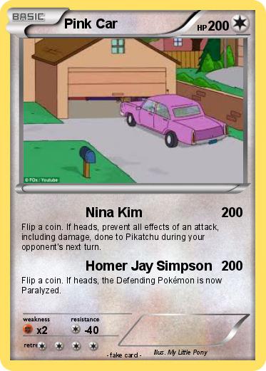 Pokemon Pink Car