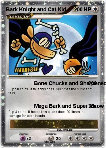 Pokemon Bark Knight and Cat Kid