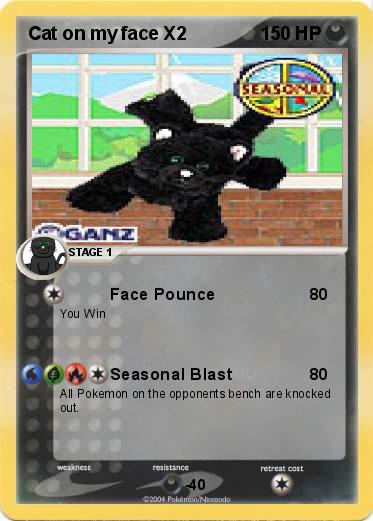 Pokemon Cat on my face X2
