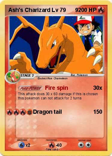 Pokemon Ash's Charizard Lv 79      9